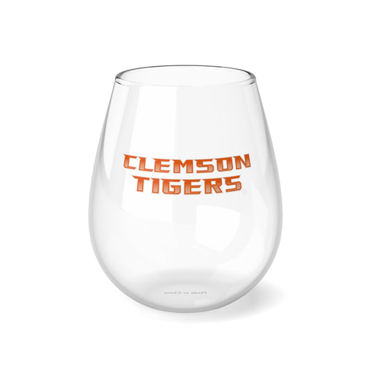 Clemson Stemless Wine Glass 11.75oz