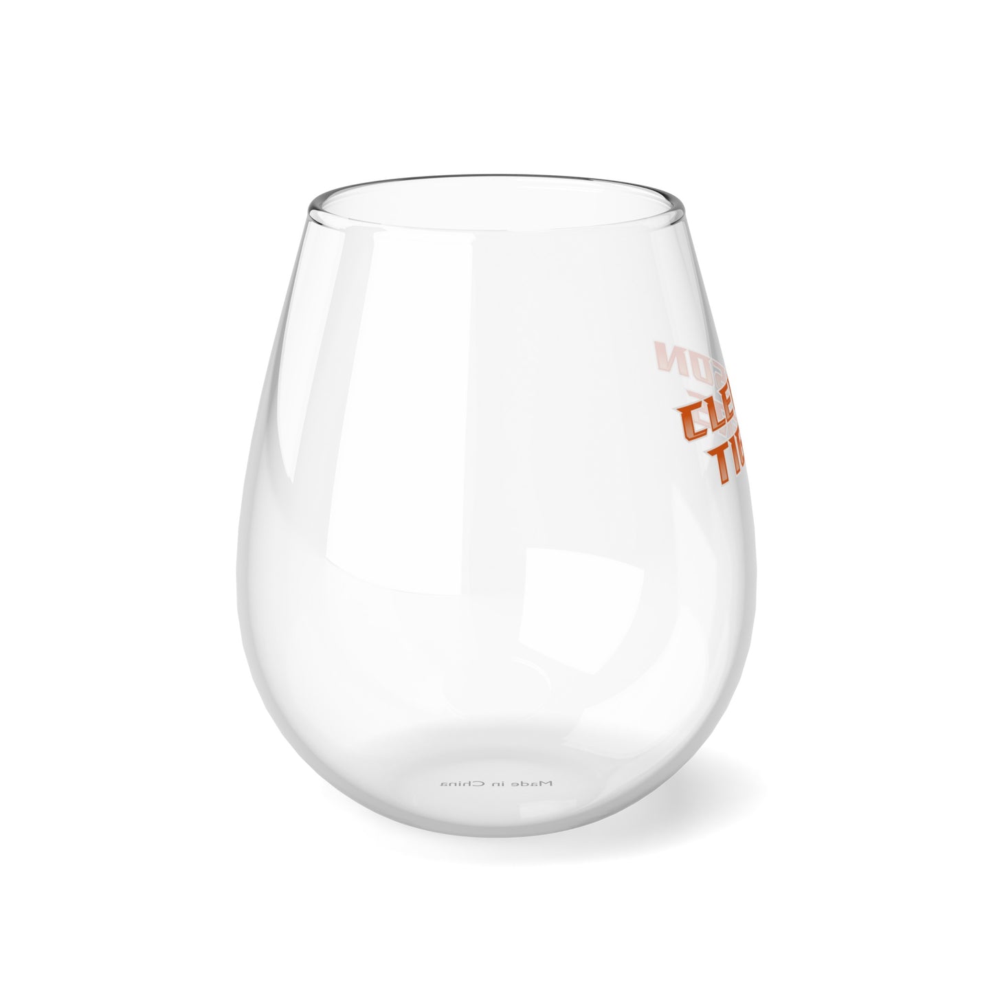 Clemson Stemless Wine Glass 11.75oz