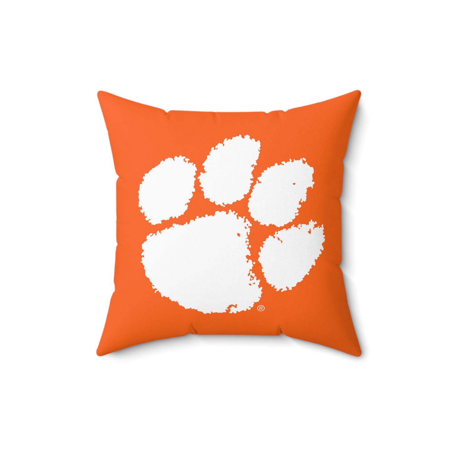 Clemson Faux Suede Square Pillow