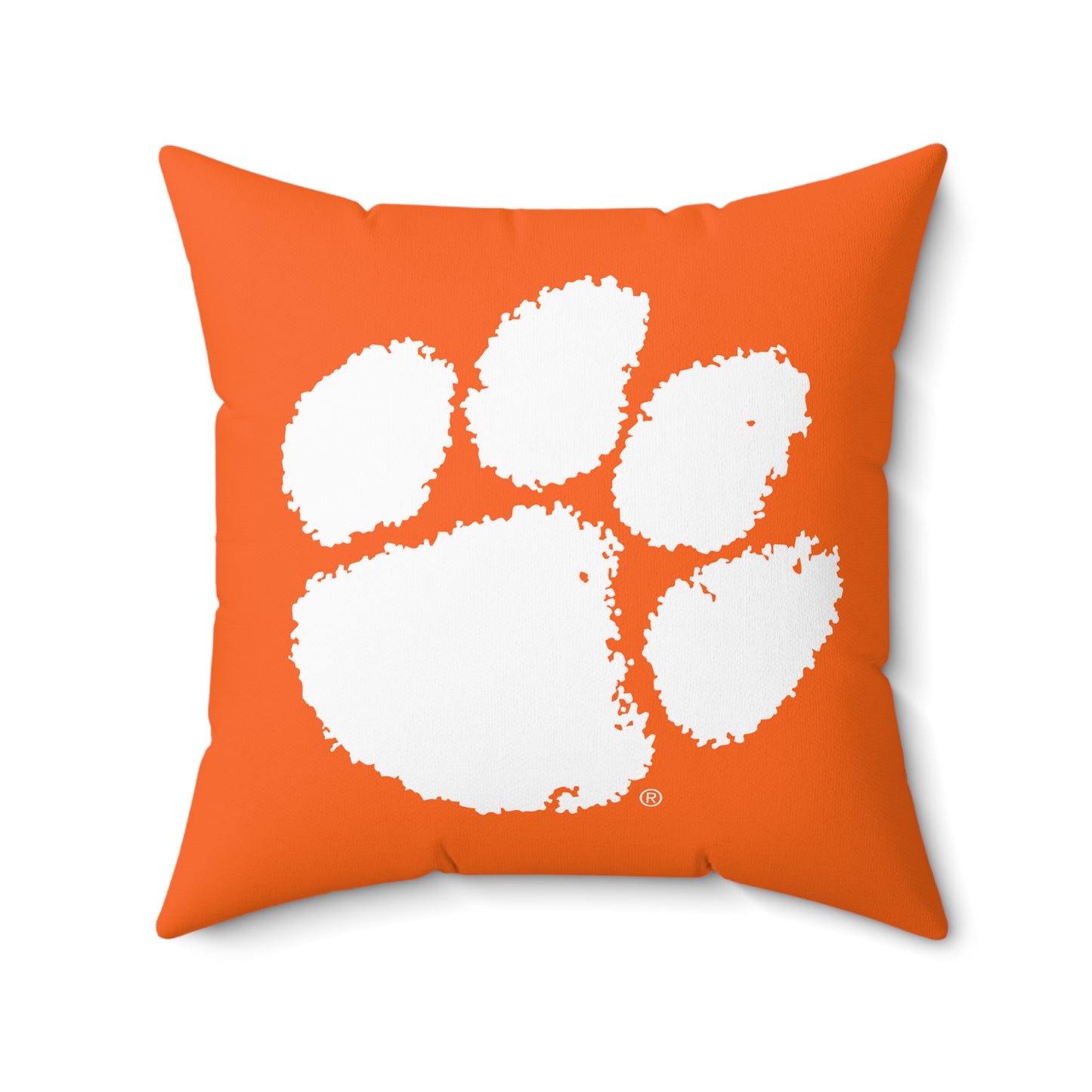 Clemson Faux Suede Square Pillow