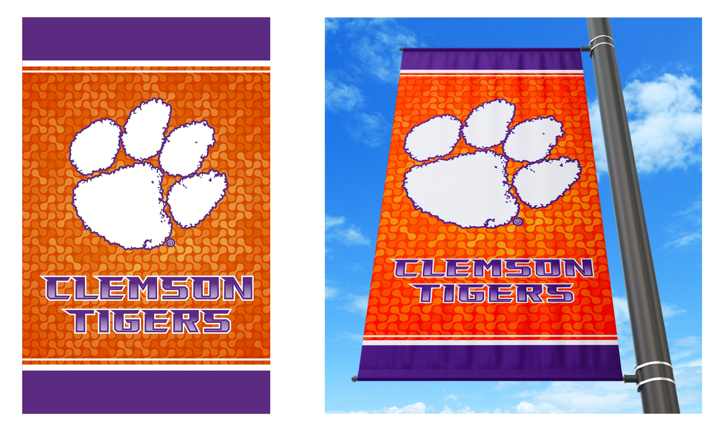 Clemson Tigers Avenue Light Pole Banner