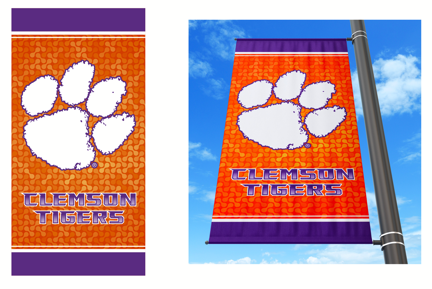 Clemson Tigers Avenue Light Pole Banner