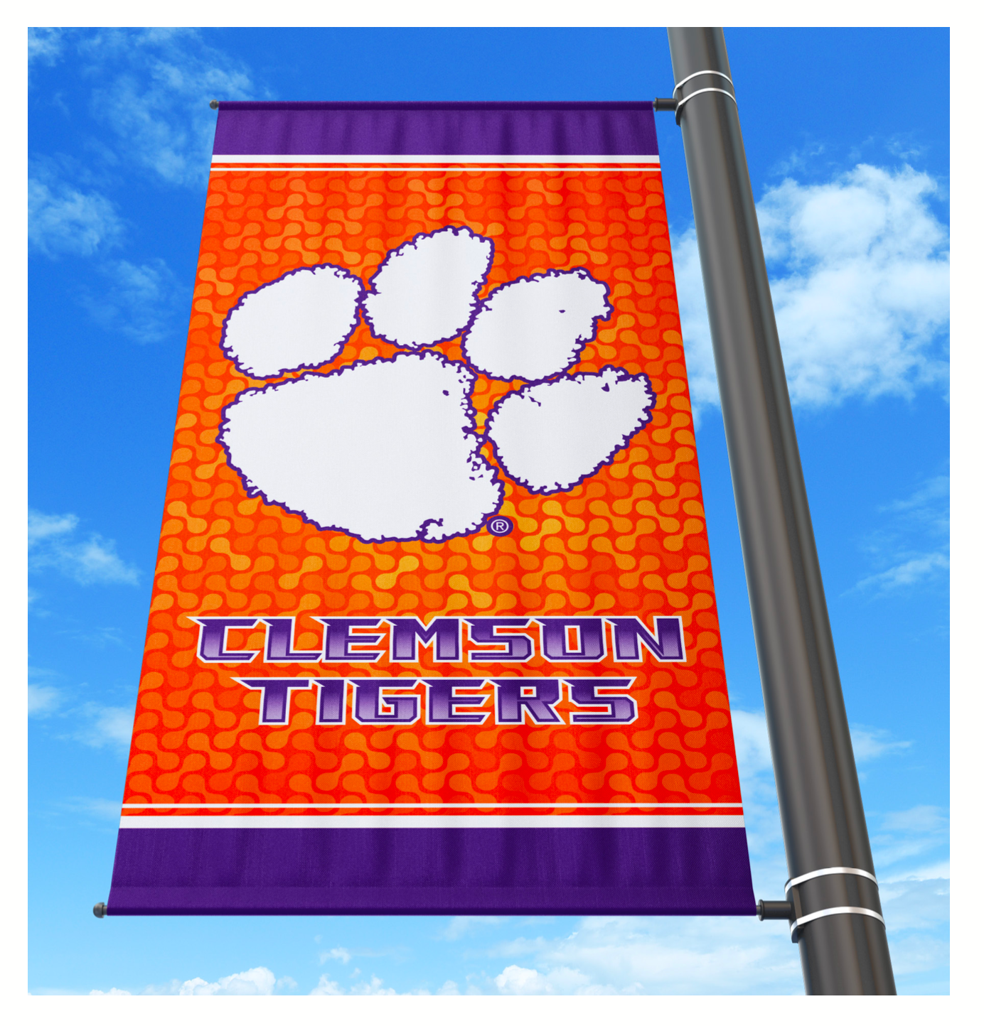 Clemson Tigers Avenue Light Pole Banner