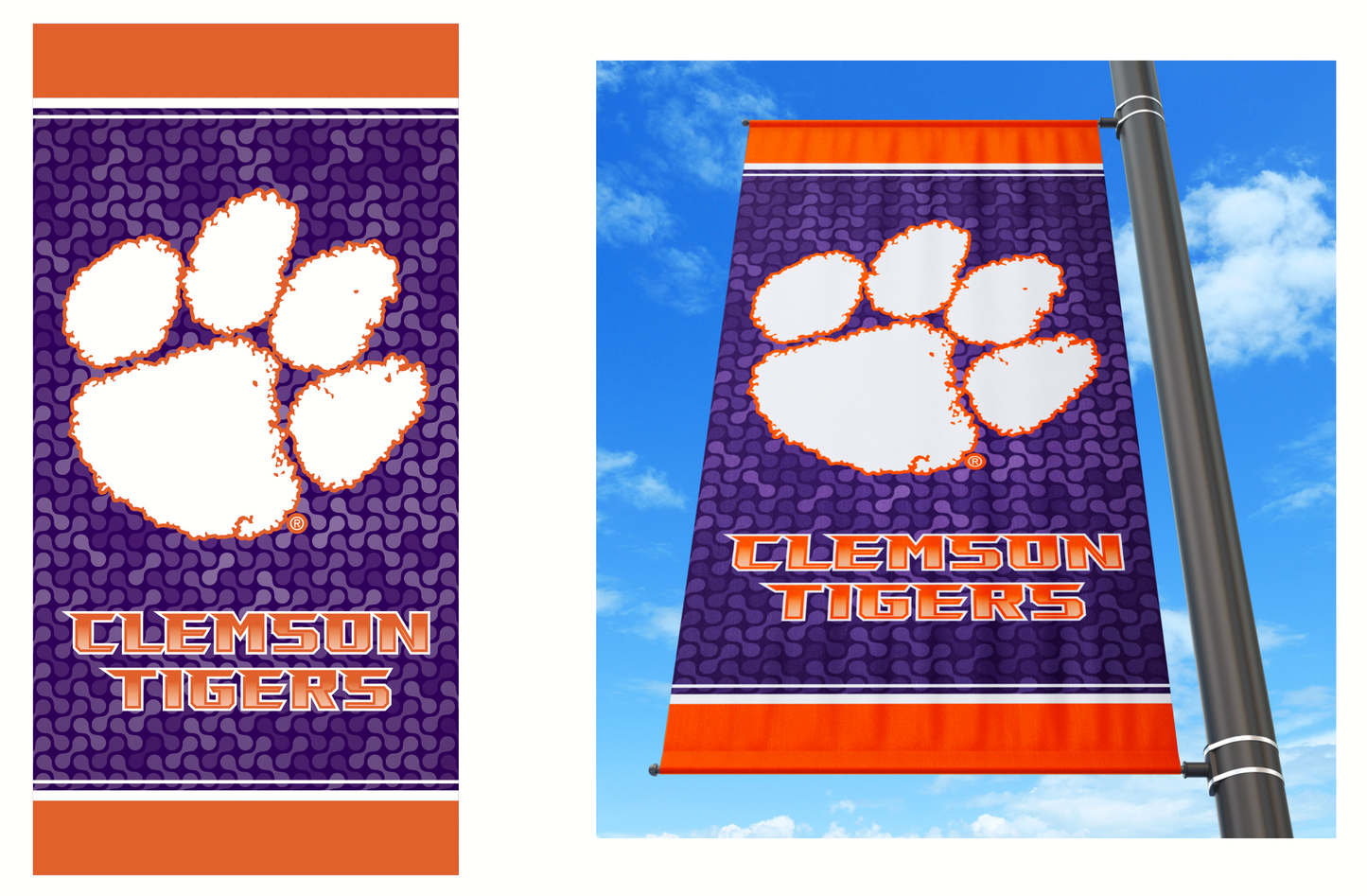 Clemson Tigers Avenue Light Pole Banner