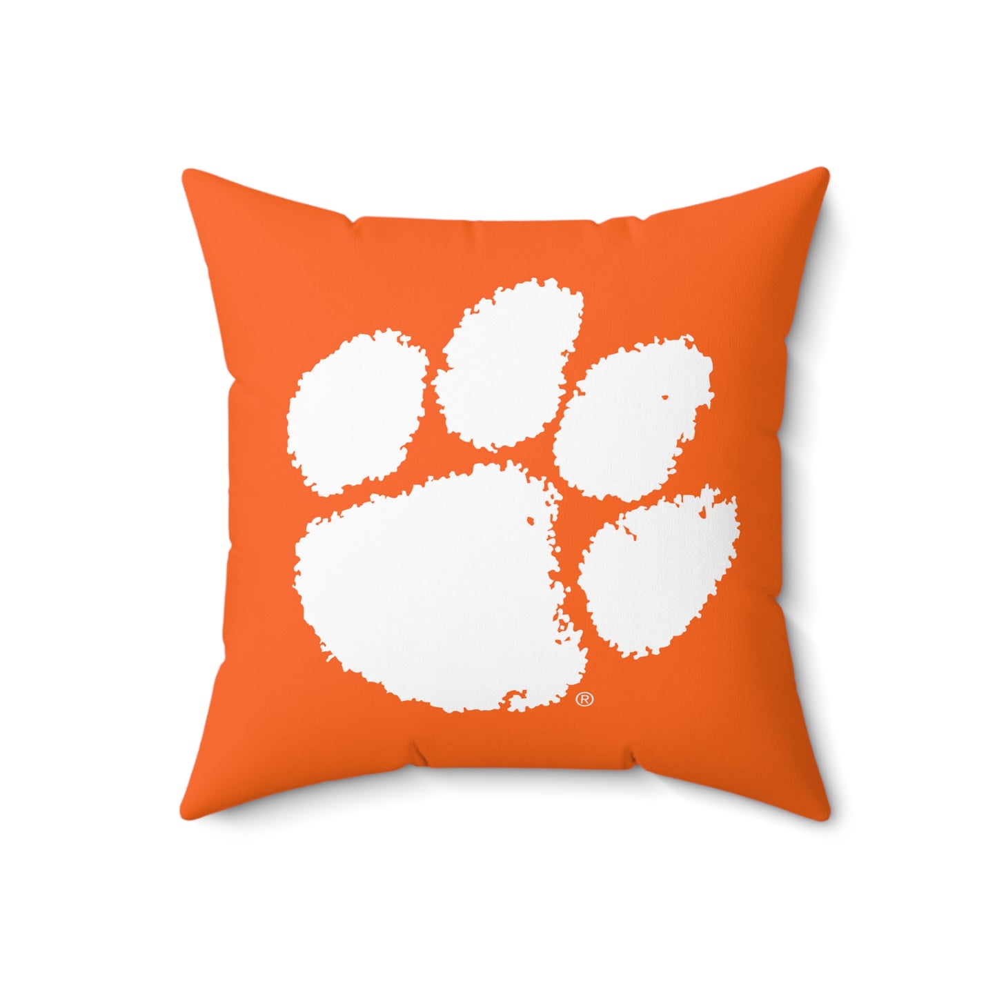 Clemson Faux Suede Square Pillow