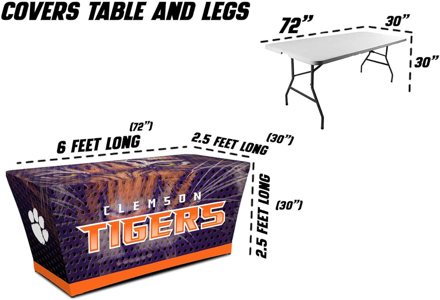 Clemson Tigers Stretch Table Cloth