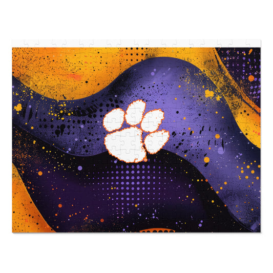 Clemson Paw Jigsaw Puzzle with Tin