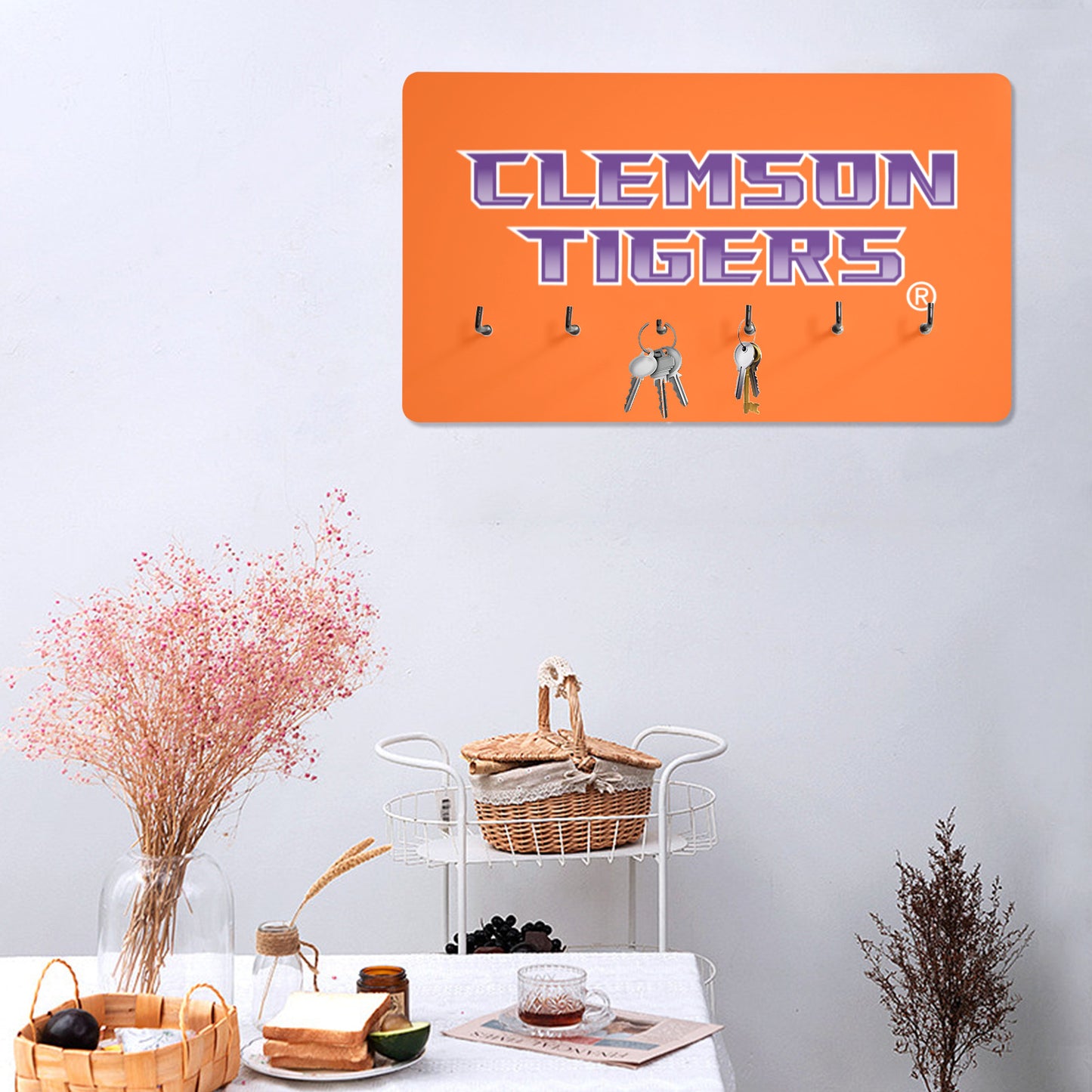 Clemson Tigers Wall Mounted Decor Key Holder