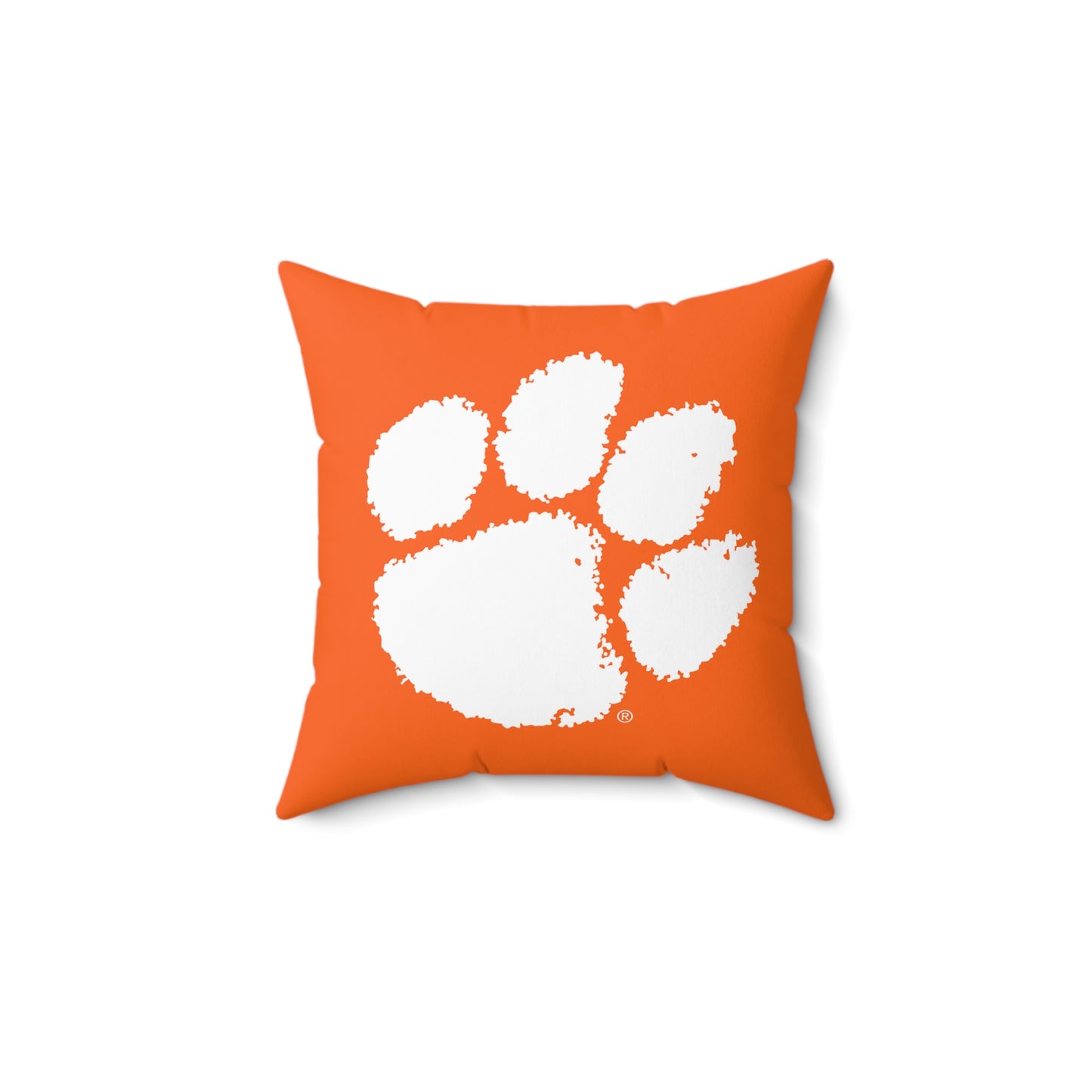 Clemson Faux Suede Square Pillow