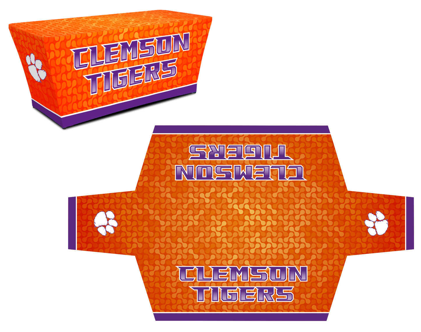 Clemson Stretch Table Cloth