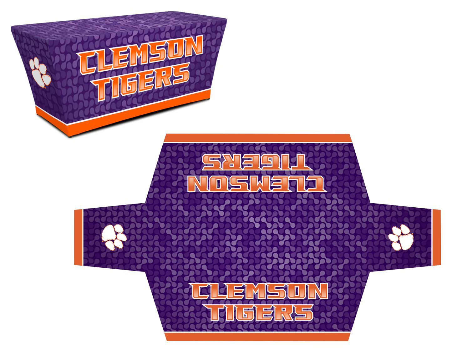 Clemson Stretch Table Cloth