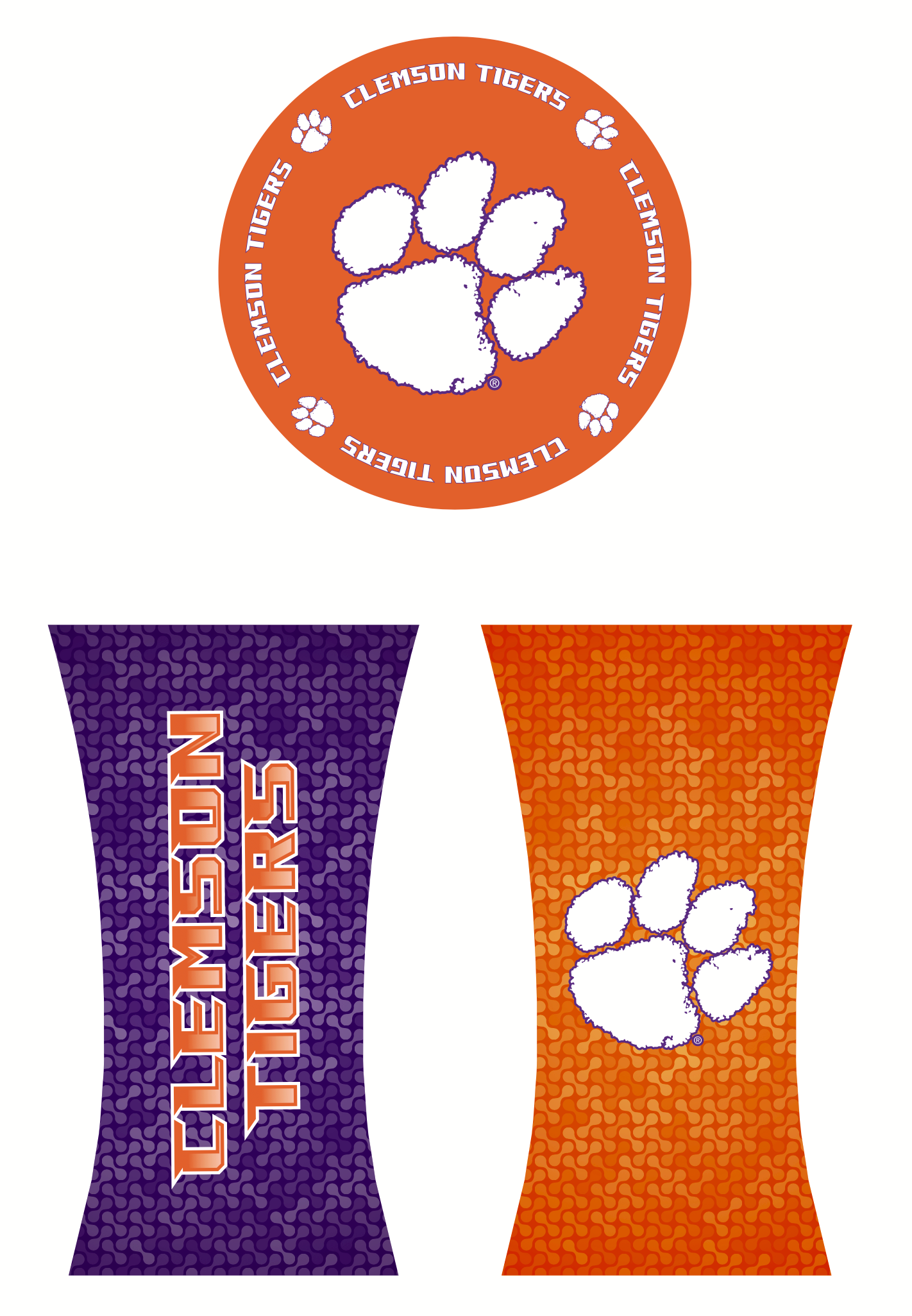 Clemson Stretch Round Table Cloth